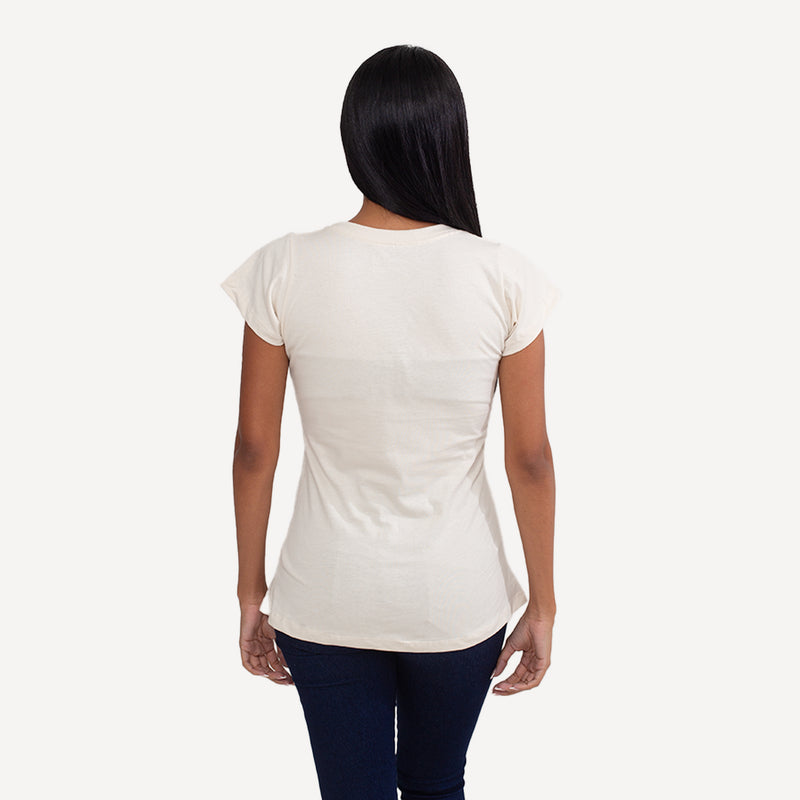 Camisa Bege de Algodão Premium Feminina