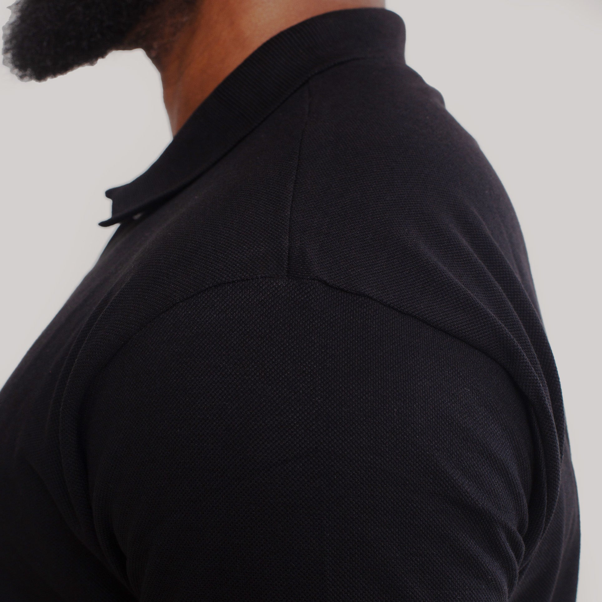 Camisa Polo Piquet Algodão Preta