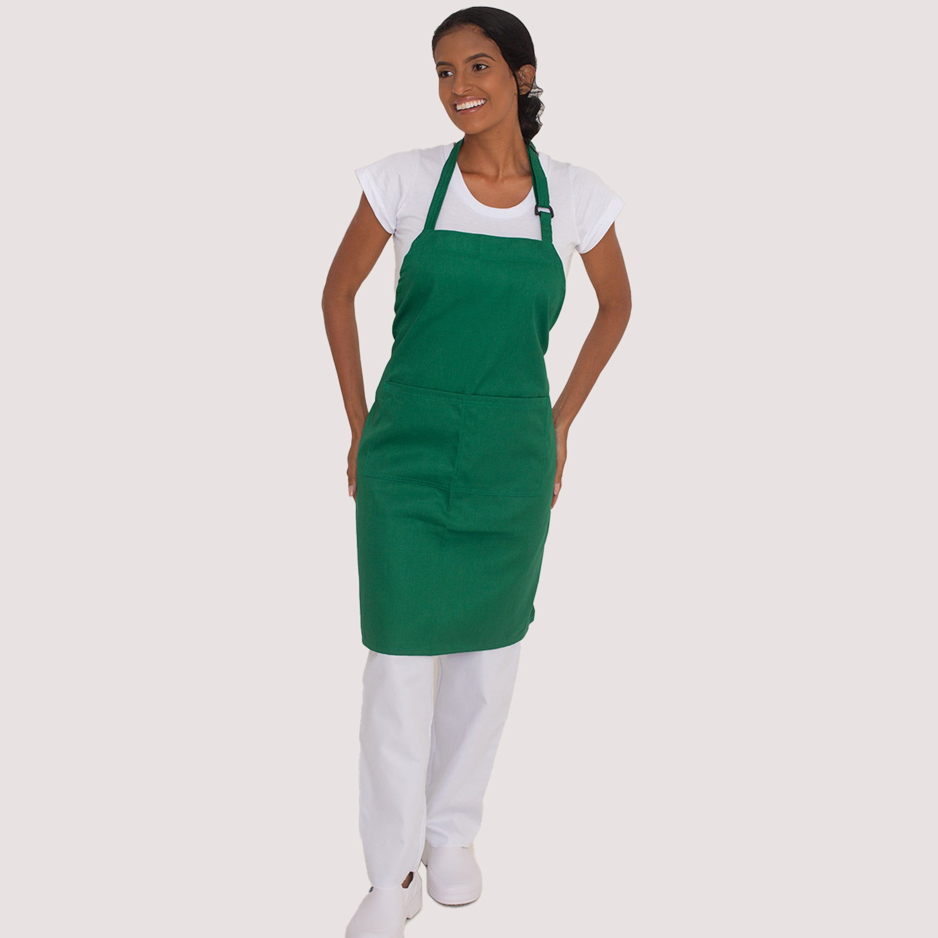 Avental Verde Bandeira com bolso Brim