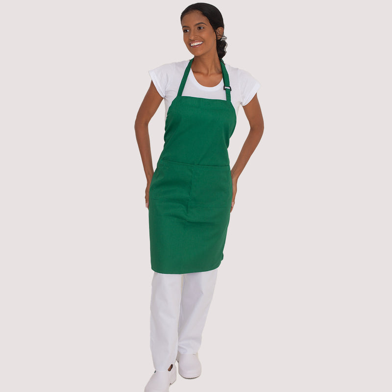 Avental Verde Bandeira com bolso Brim