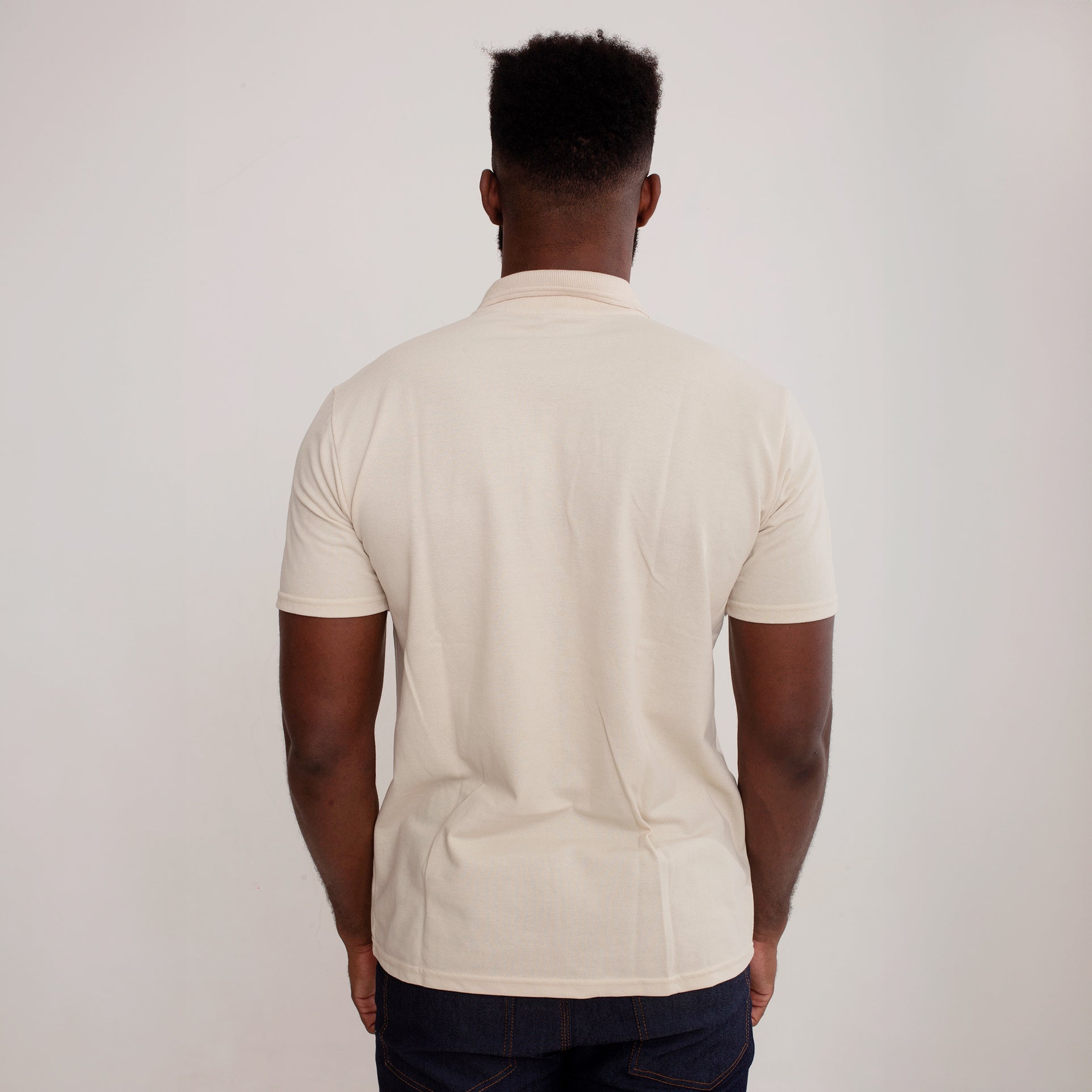 Camisa Polo Piquet Algodão Areia