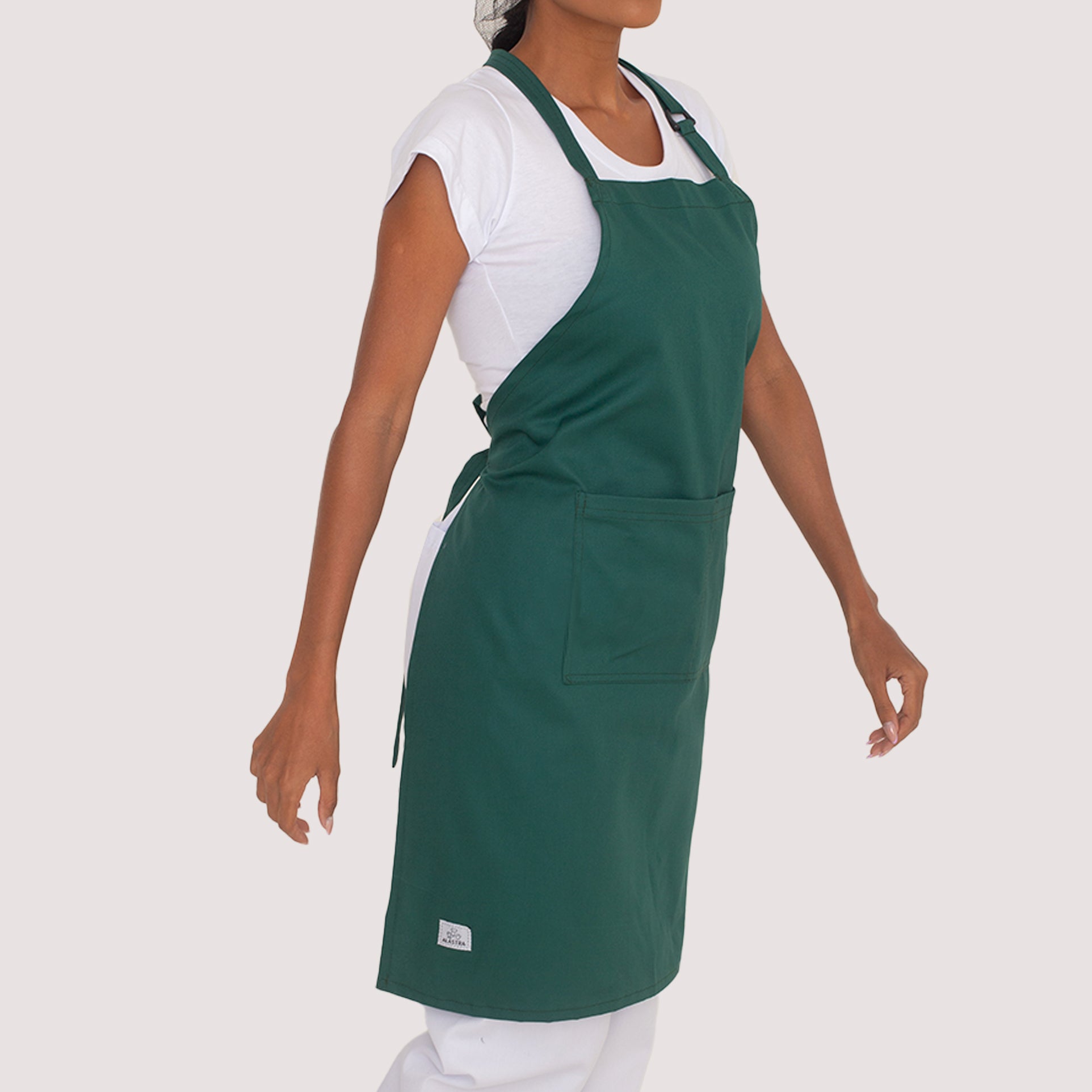 Avental Verde Musgo com bolso Brim