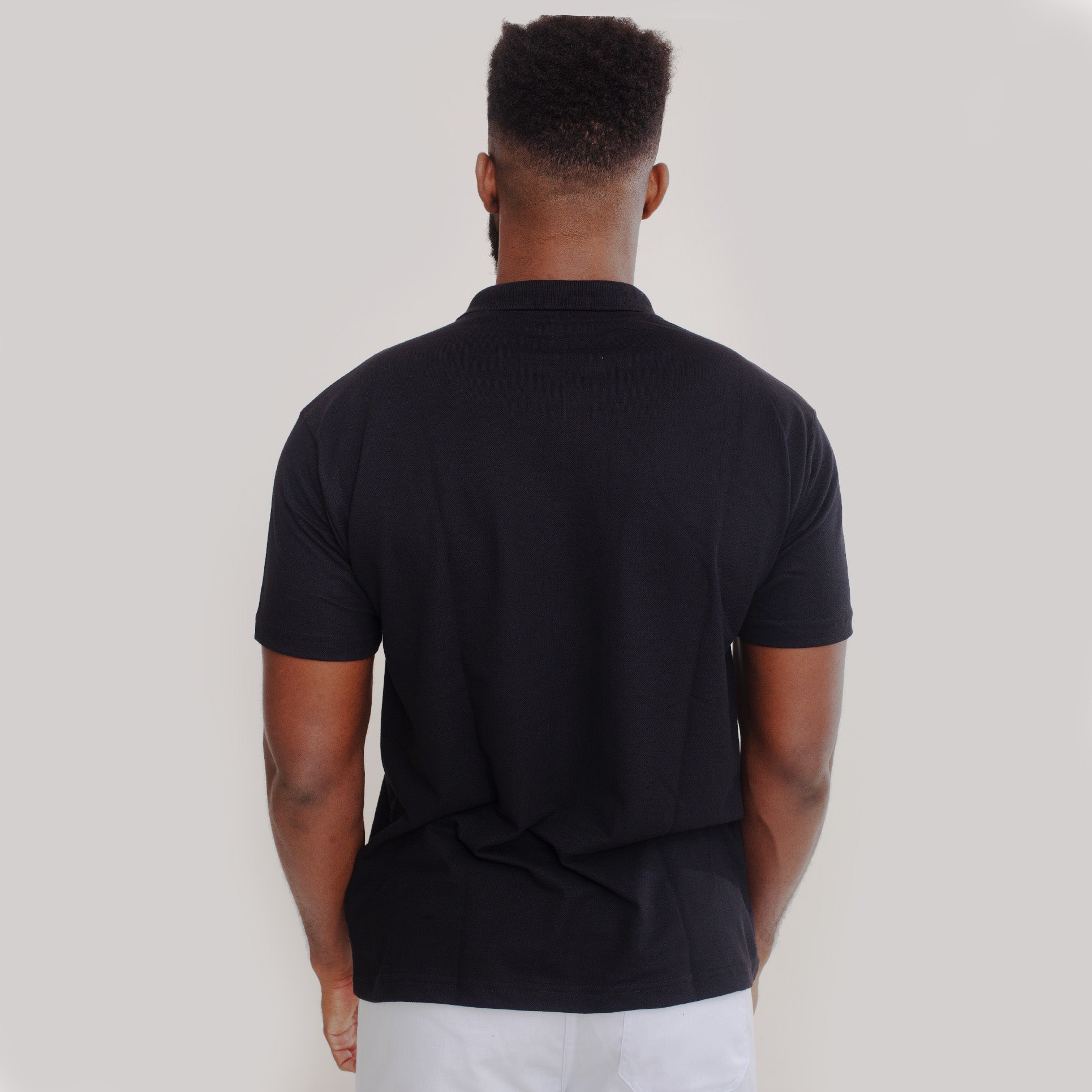 Camisa Polo Piquet Algodão Preta