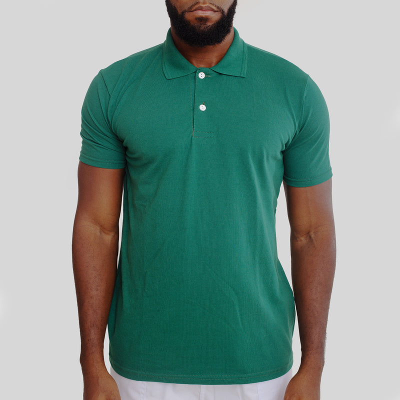 Camisa Polo Piquet Algodão Verde Floresta