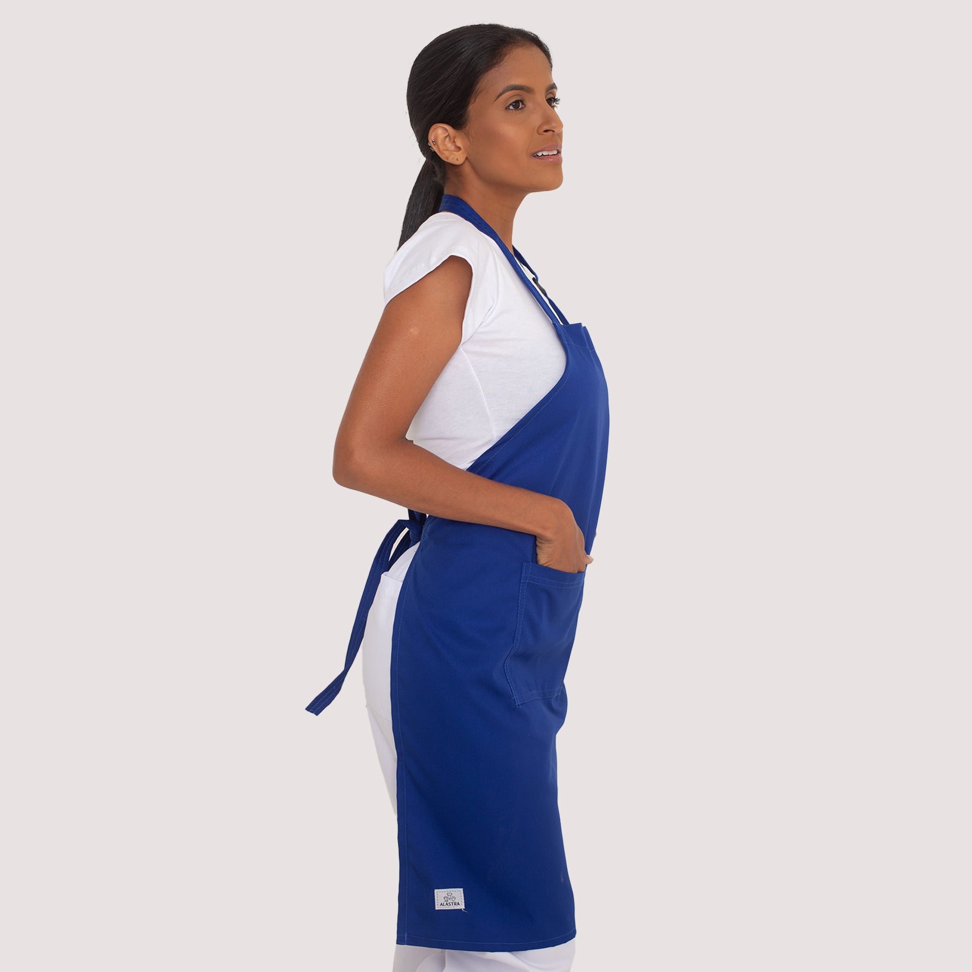Avental Azul Royal com bolso Brim