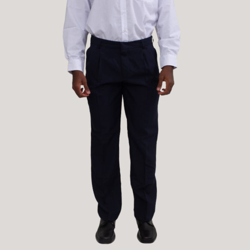 Calça Social Azul Marinho com Prega Masculina Oxford