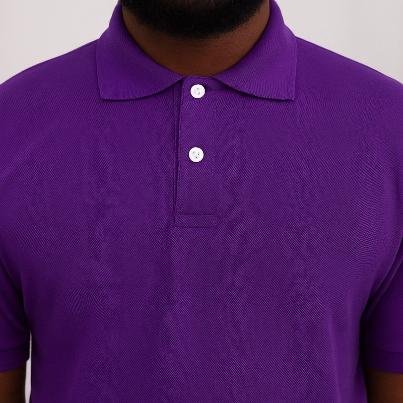 Camisa Polo Piquet Algodão Roxa