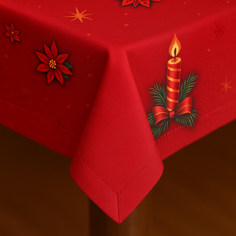 Toalha de Mesa Natal Vermelha
