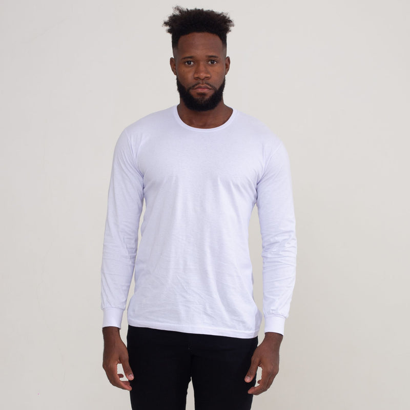 Camisa Branca Manga Longa 100% Algodão
