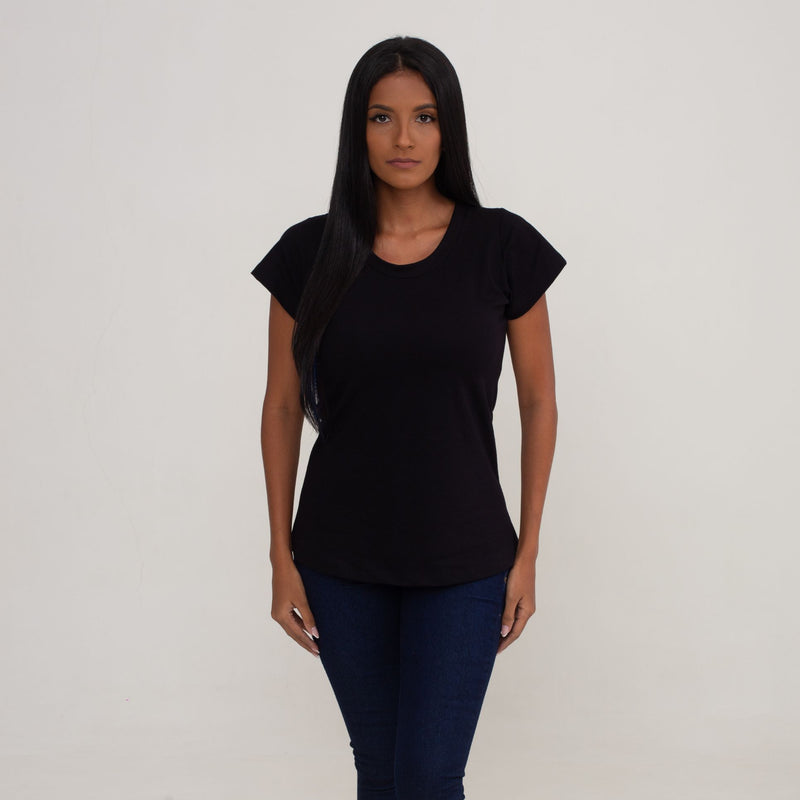 Camisa Preta de Algodão Premium Feminina