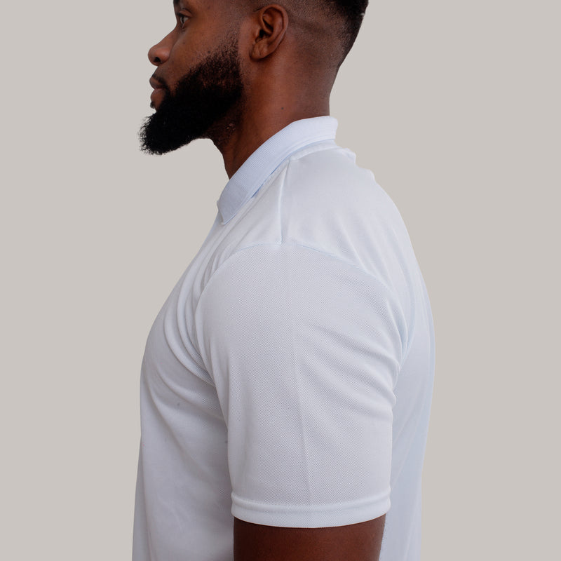 Camisa Polo Piquet Algodão Branco