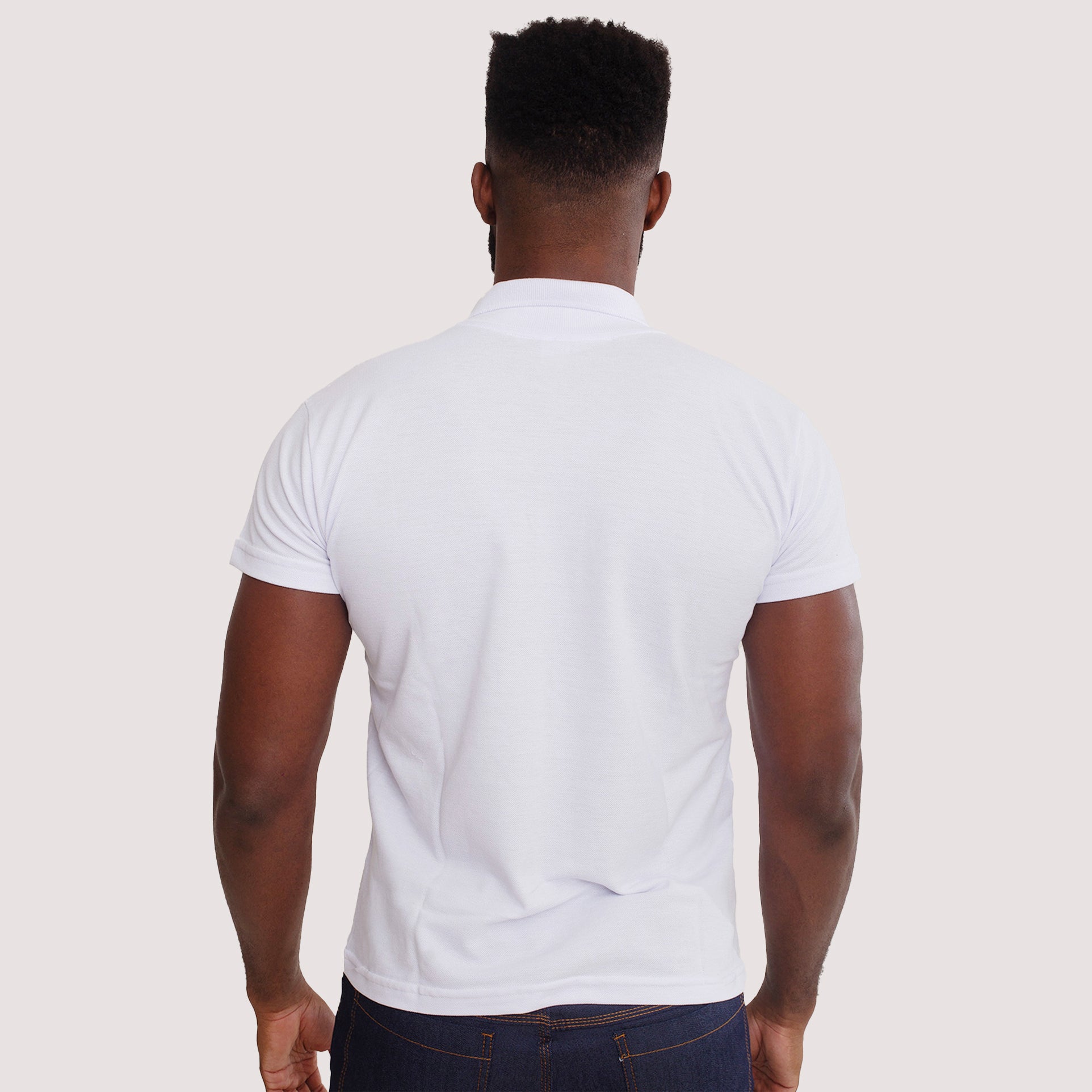 Camisa Polo Piquet Algodão Branco