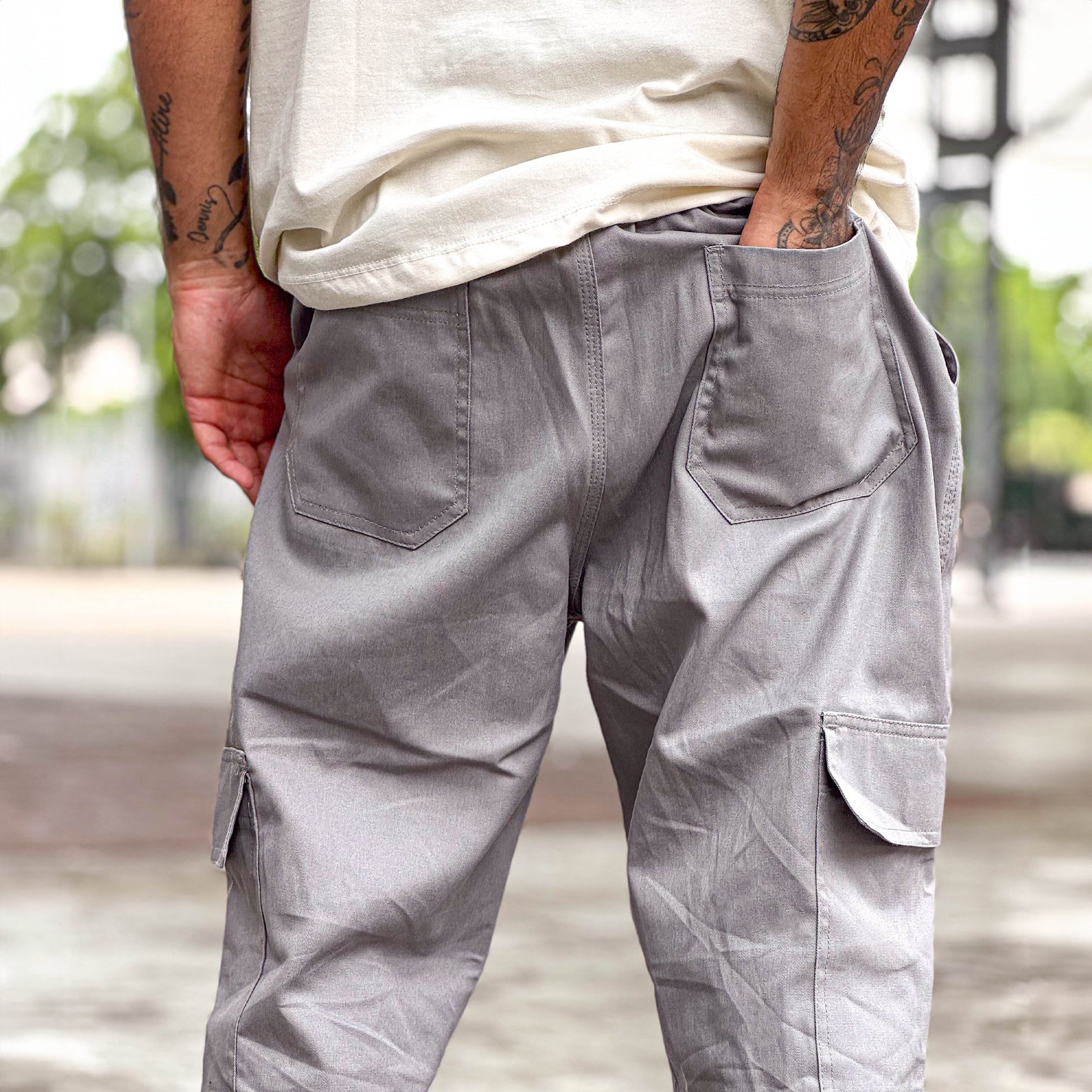 Calça Cargo Cinza