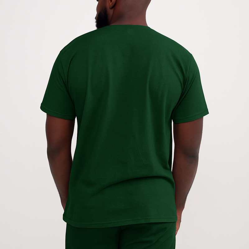 Camisa Verde Musgo de Malha 100% Algodão