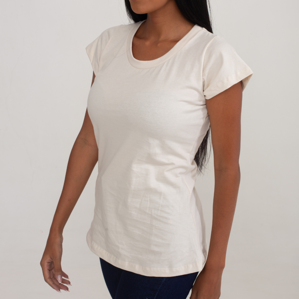 Camisa Bege de Algodão Premium Feminina