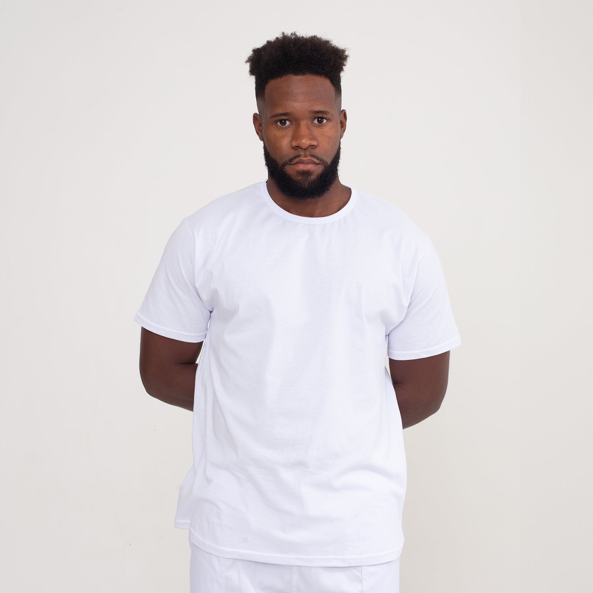 Camisa Branca de Malha 100% Algodão