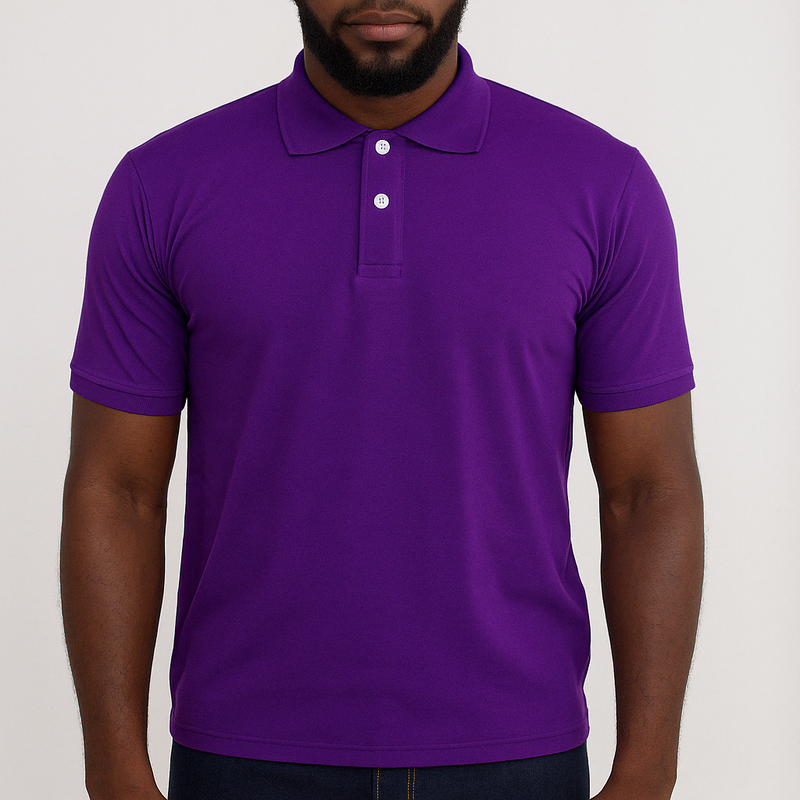 Camisa Polo Piquet Algodão Roxa