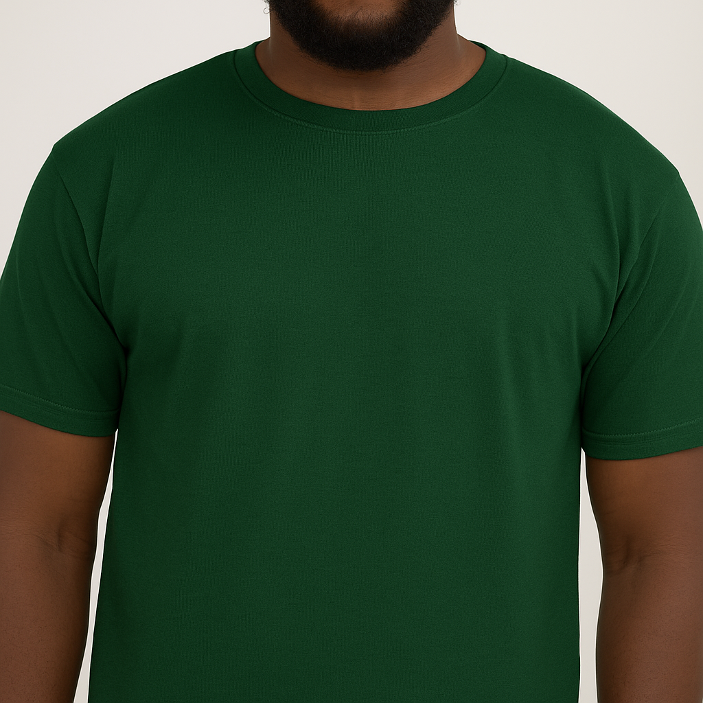 Camisa Verde Musgo de Malha 100% Algodão