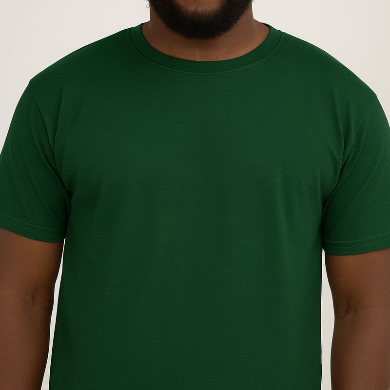 Camisa Verde Musgo de Malha 100% Algodão