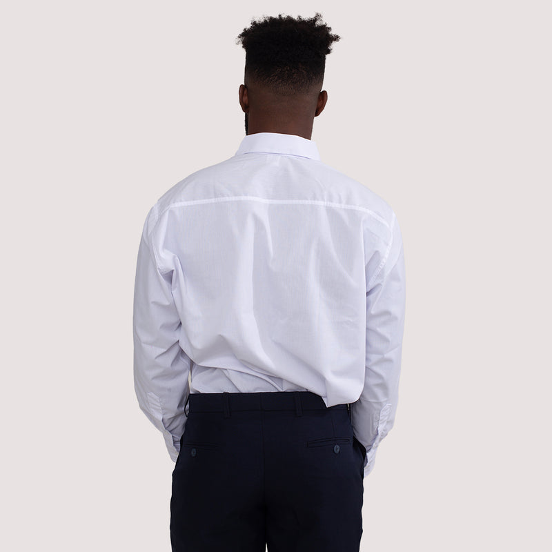Camisa Social Algodão Manga Longa Masculina Branca