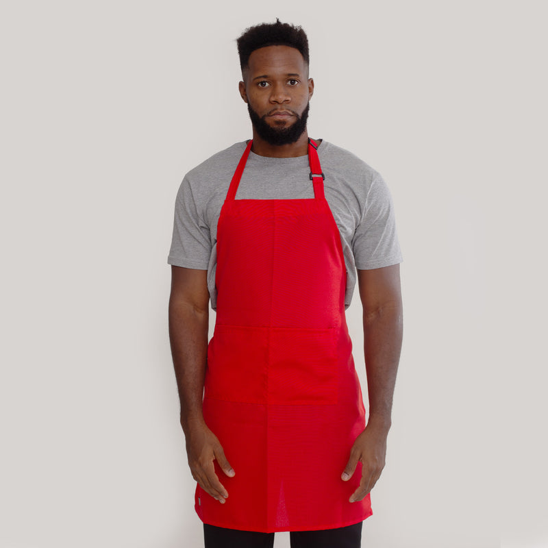 Avental para Garçom Vermelho Com Bolso Oxford