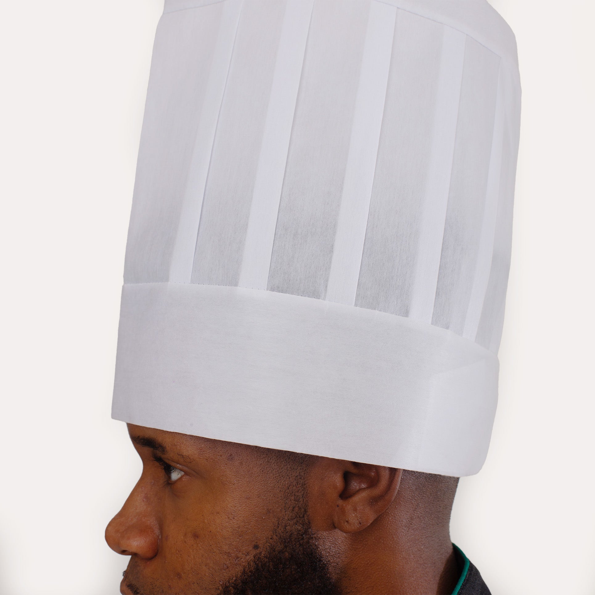 Chapéu de Cozinheiro Descartável Branco