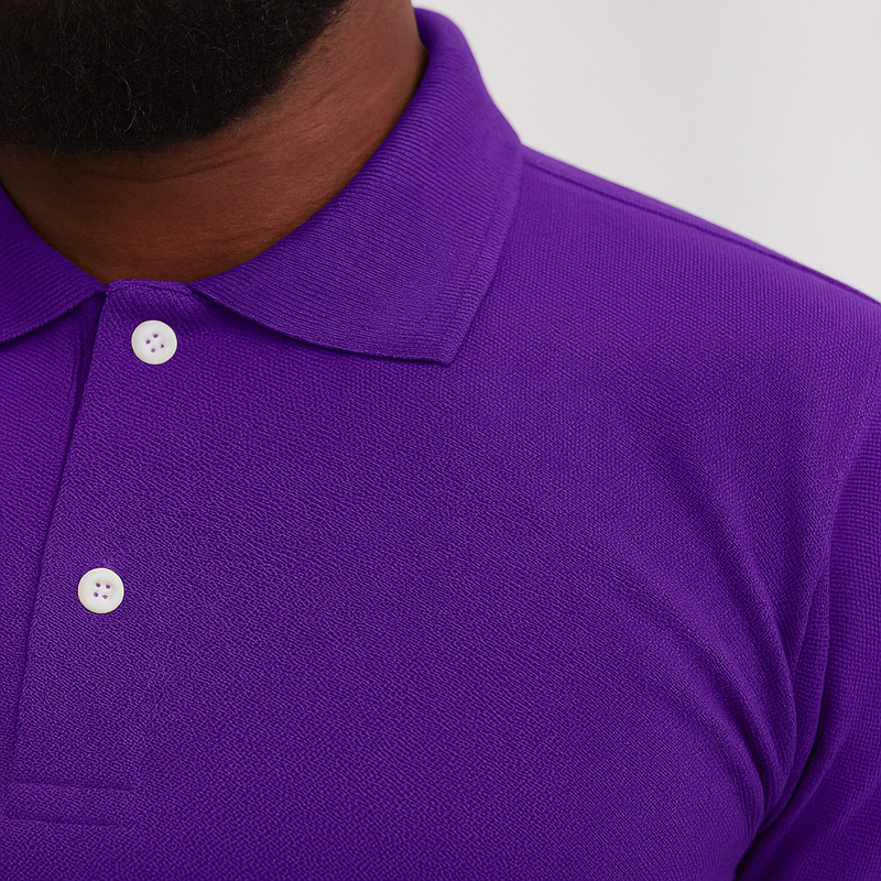 Camisa Polo Piquet Algodão Roxa