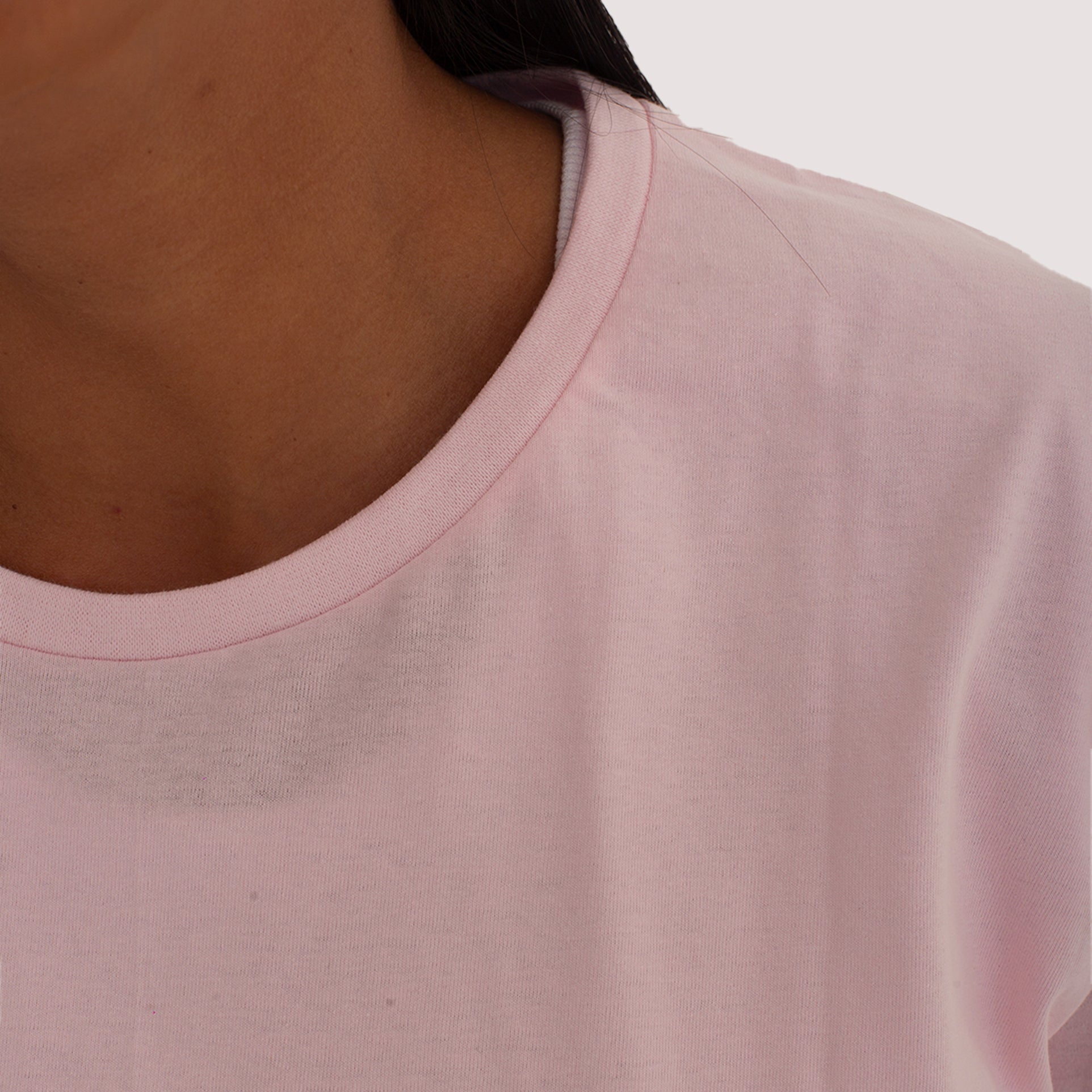 Camisa Rosa de Malha 100% Algodão