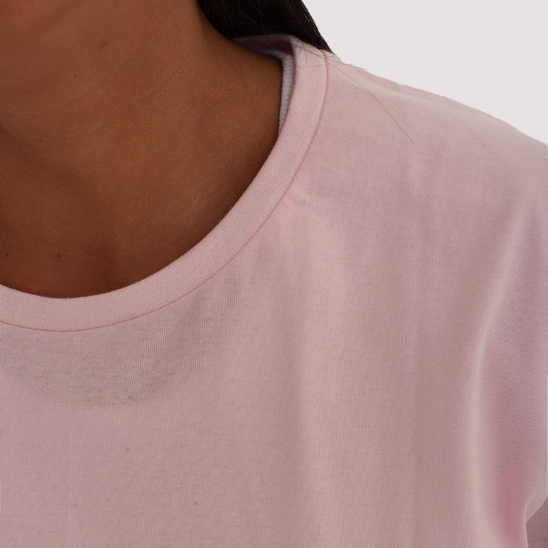 Camisa Rosa de Malha 100% Algodão