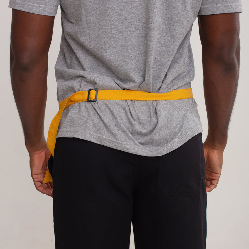 Avental Pochete Amarelo Com Bolso Oxford