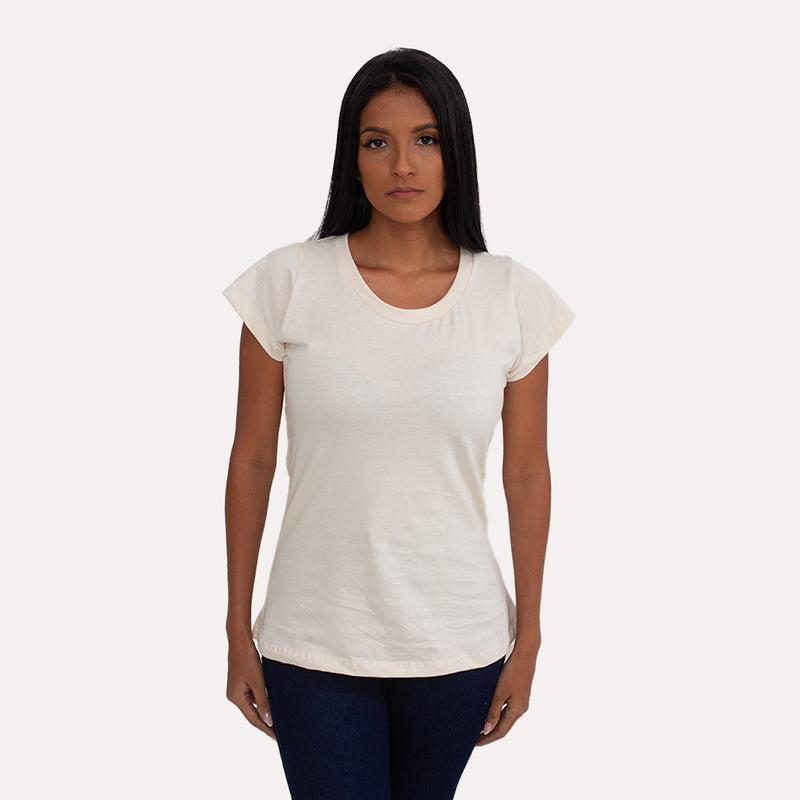 Camisa Bege de Algodão Premium Feminina