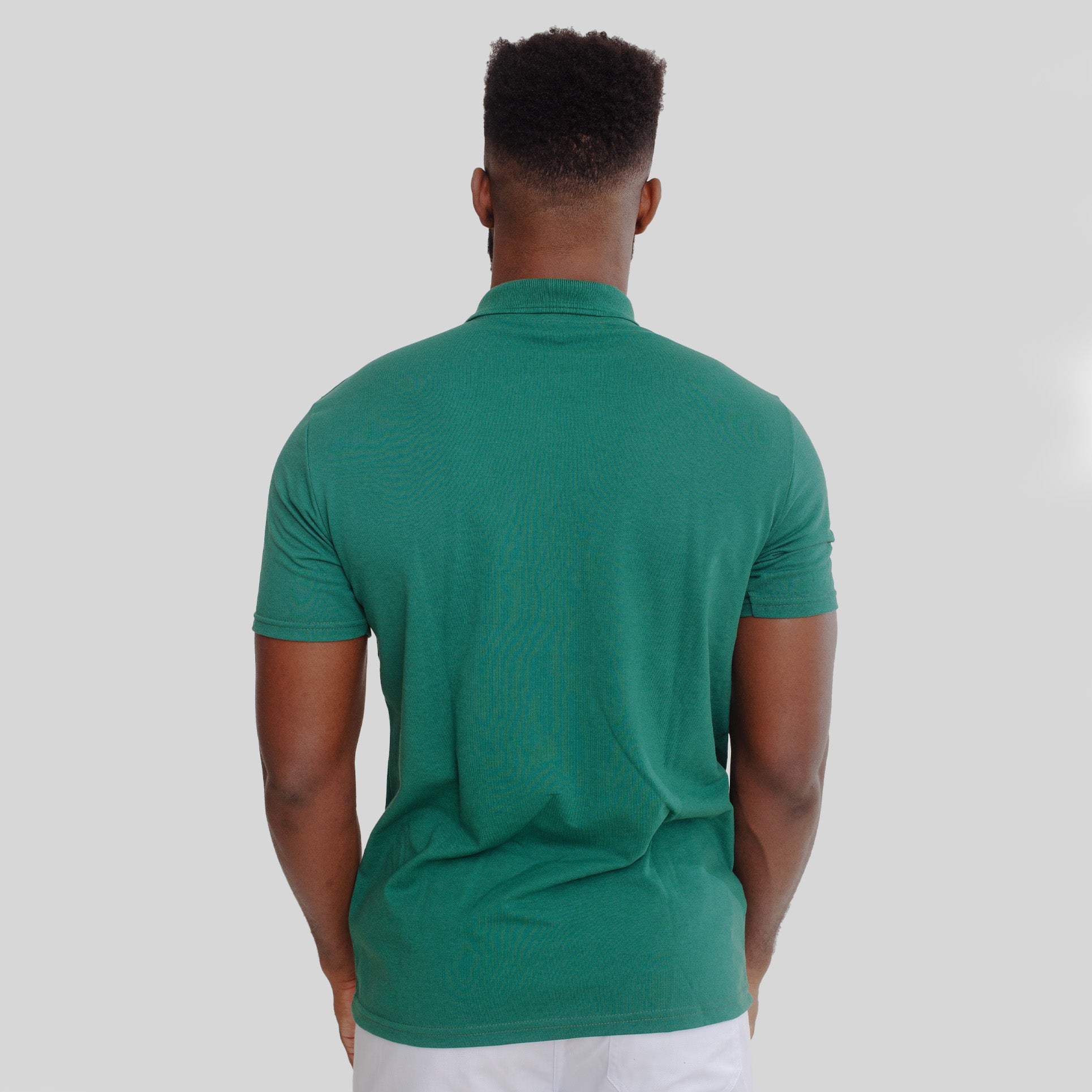 Camisa Polo Piquet Algodão Verde Floresta