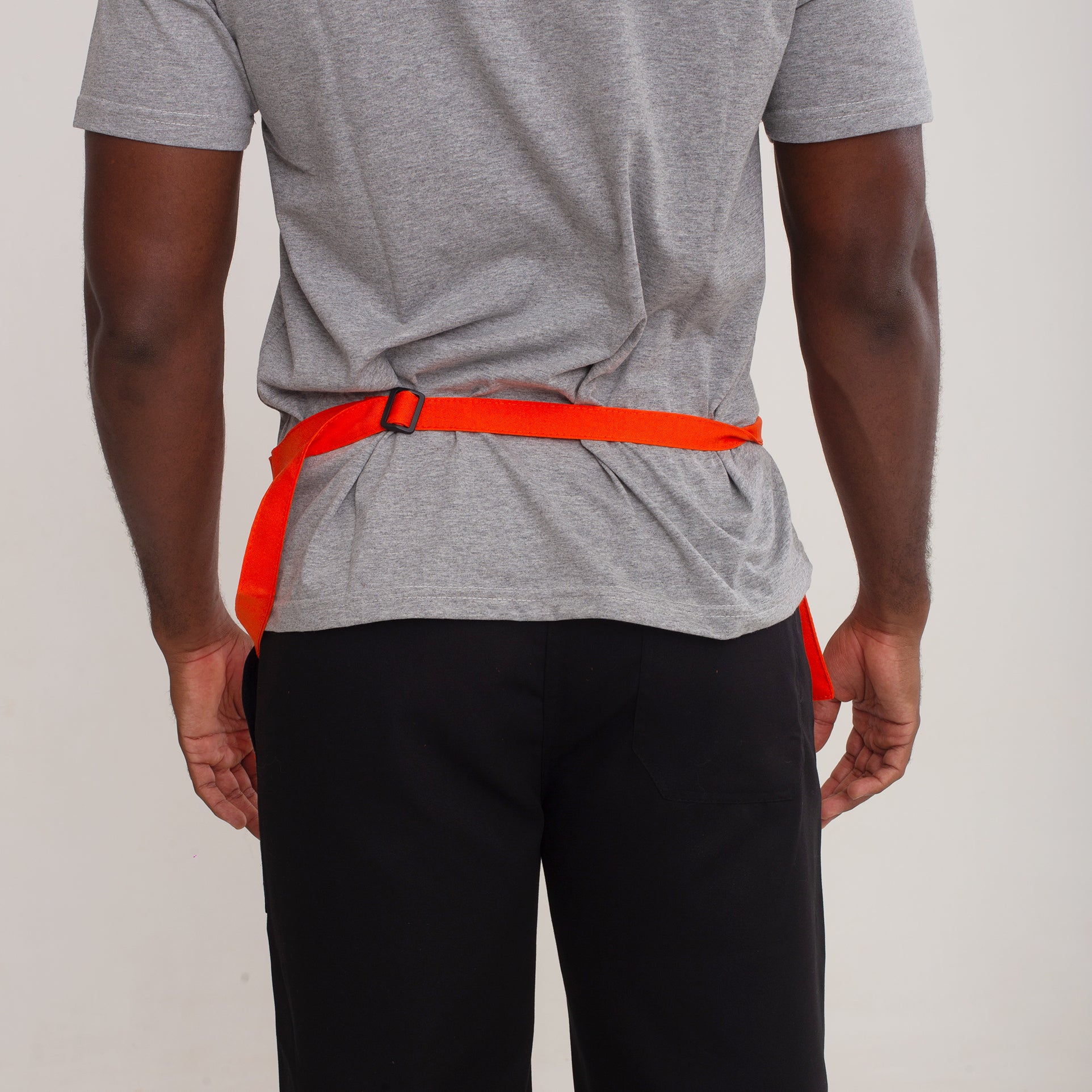 Avental Pochete Laranja Com Bolso Oxford