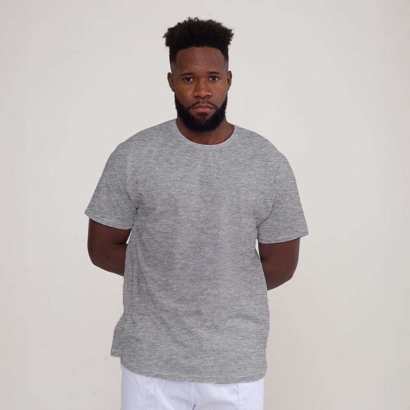 Camisa Cinza de Malha 100% Algodão