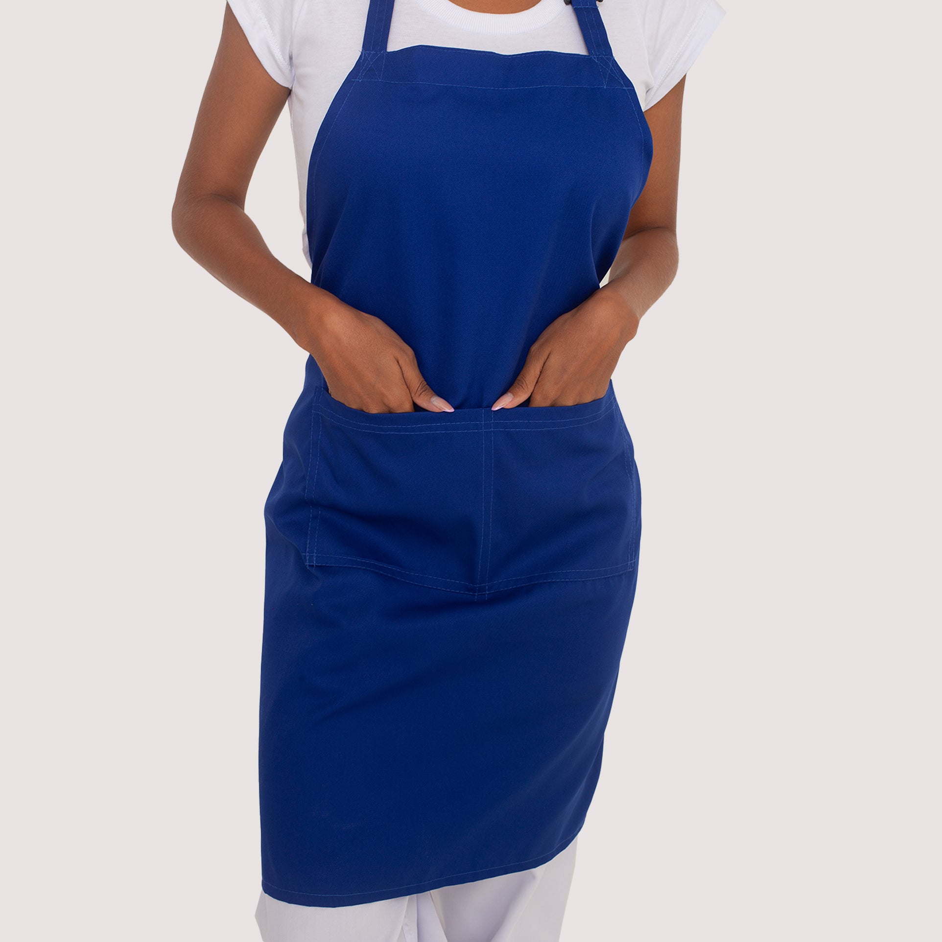 Avental Azul Royal com bolso Brim