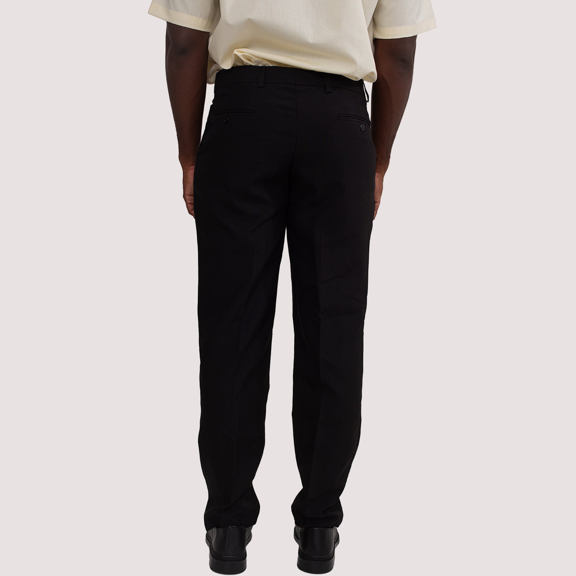 Calça Social Preta com Prega Masculina Oxford