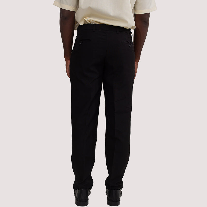 Calça Social Preta com Prega Masculina Oxford