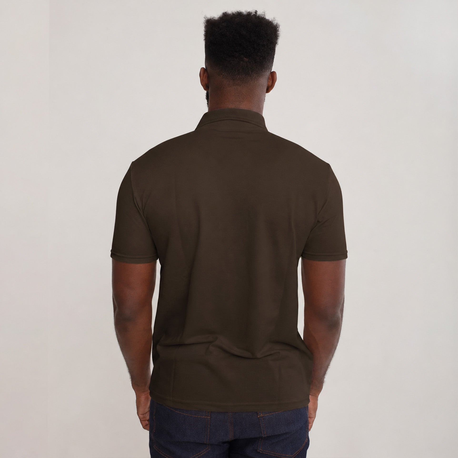 Camisa Polo Piquet Algodão Marrom