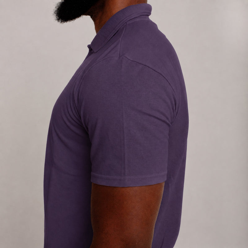 Camisa Polo Piquet Algodão Roxa