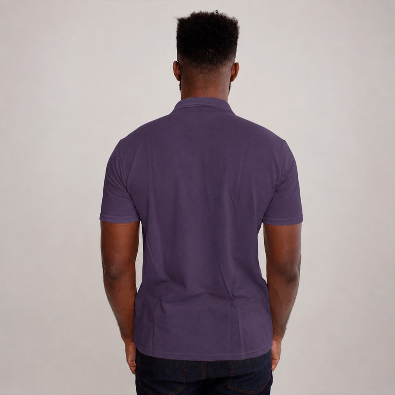 Camisa Polo Piquet Algodão Roxa