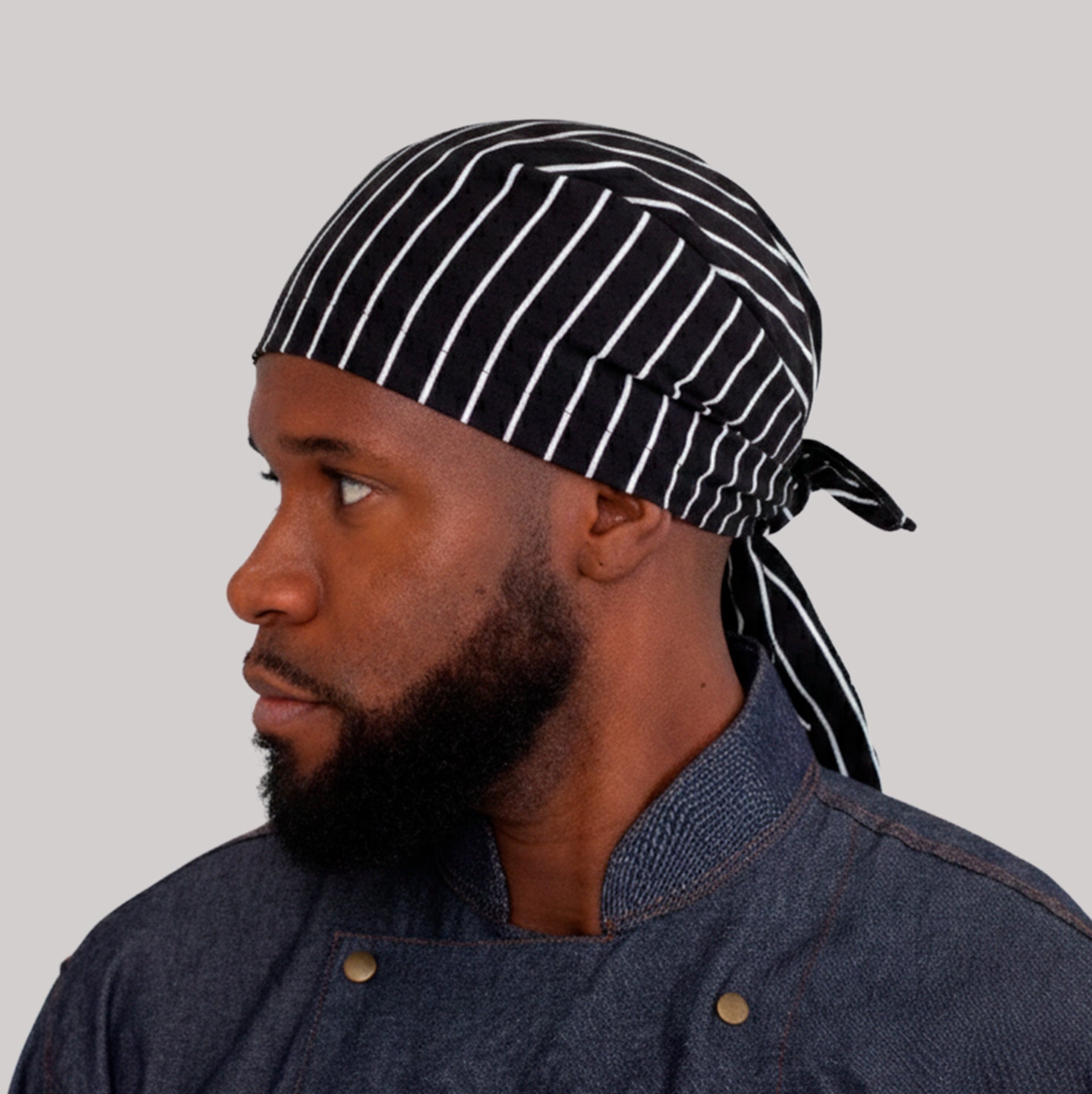 Bandana Garçom Listrada Preta