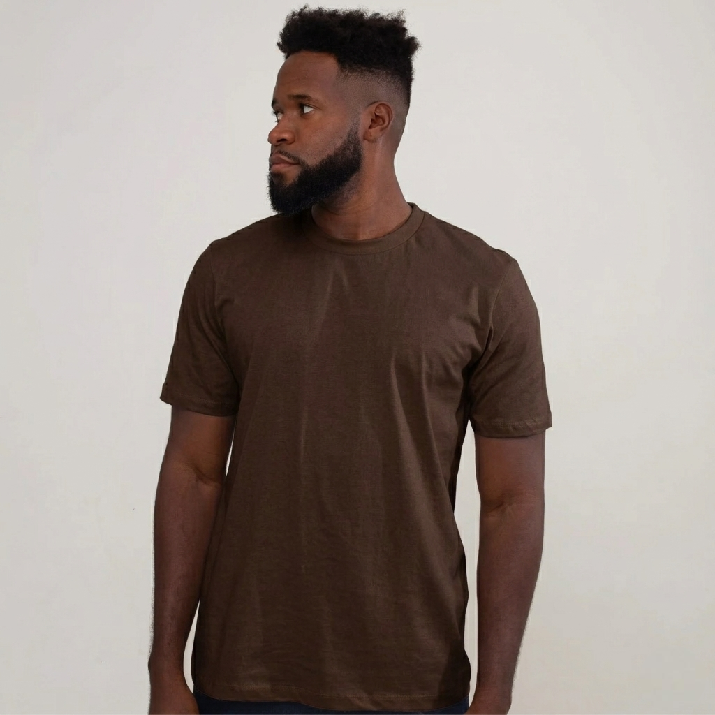 Camisa Marrom de Algodão Premium Masculina