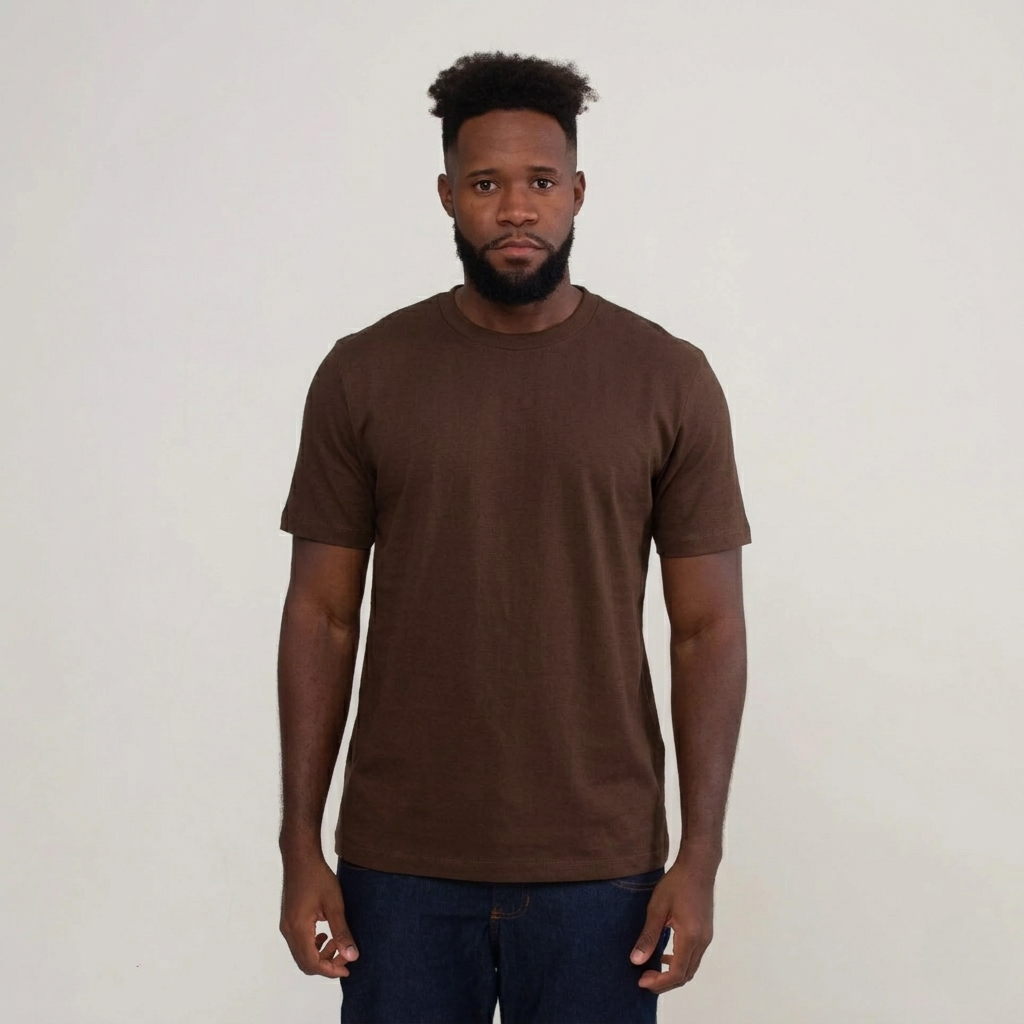 Camisa Marrom de Algodão Premium Masculina