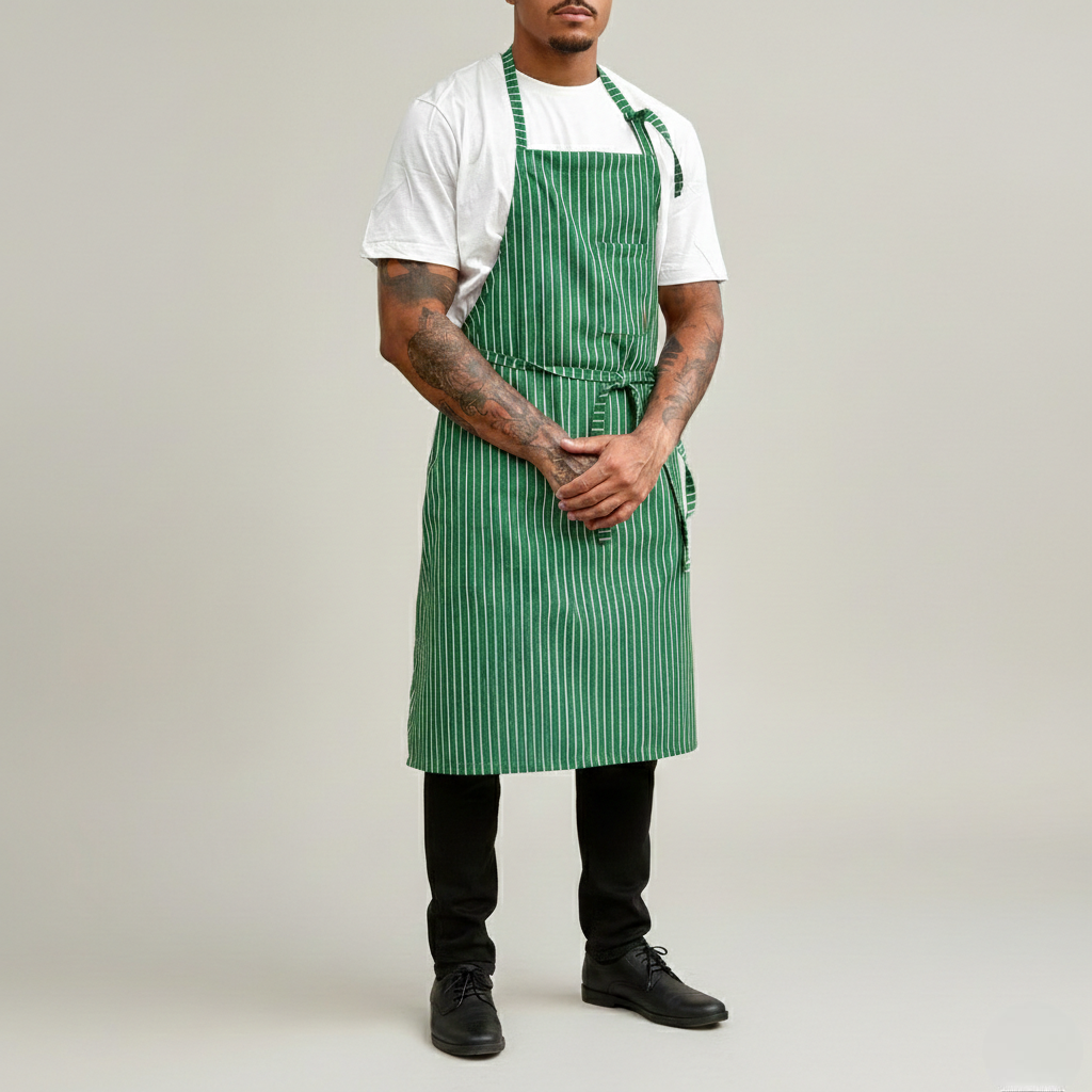 Avental Listrado Verde