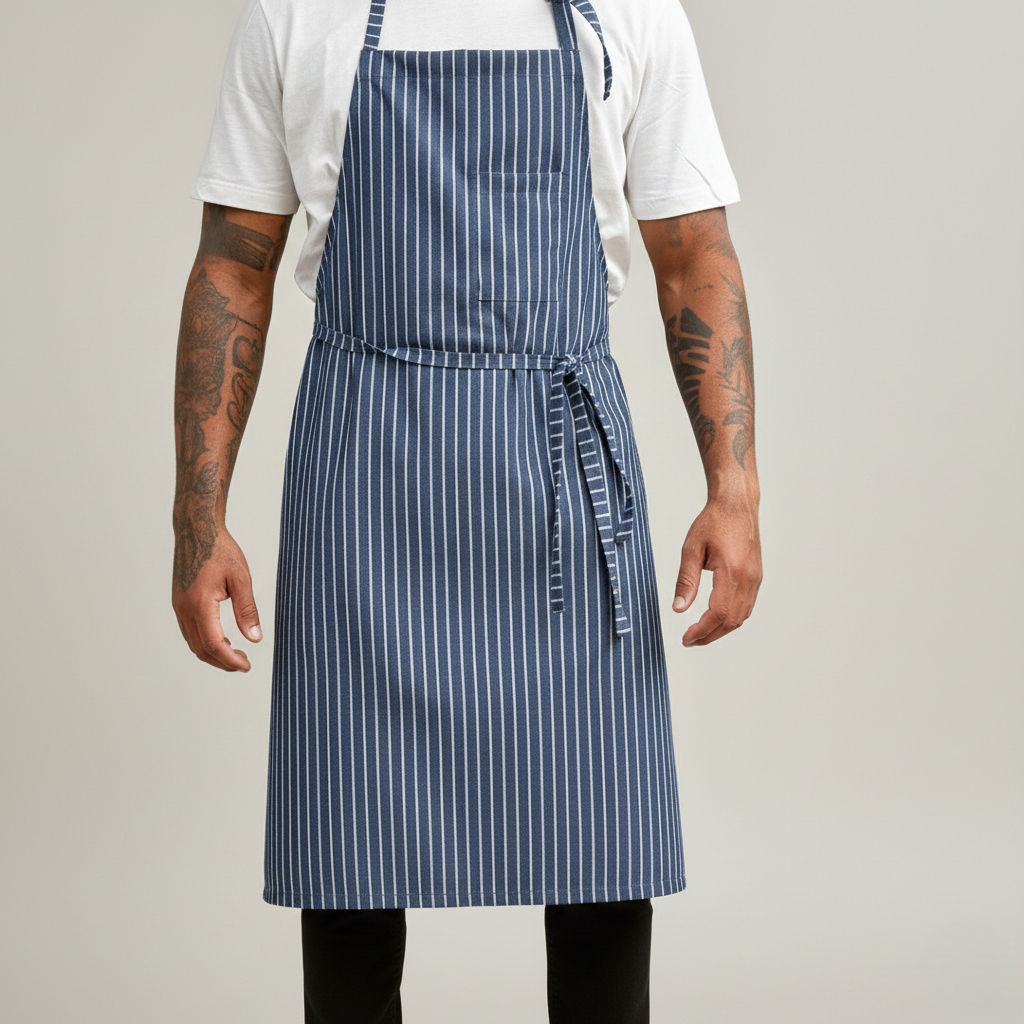 Avental Listrado Azul