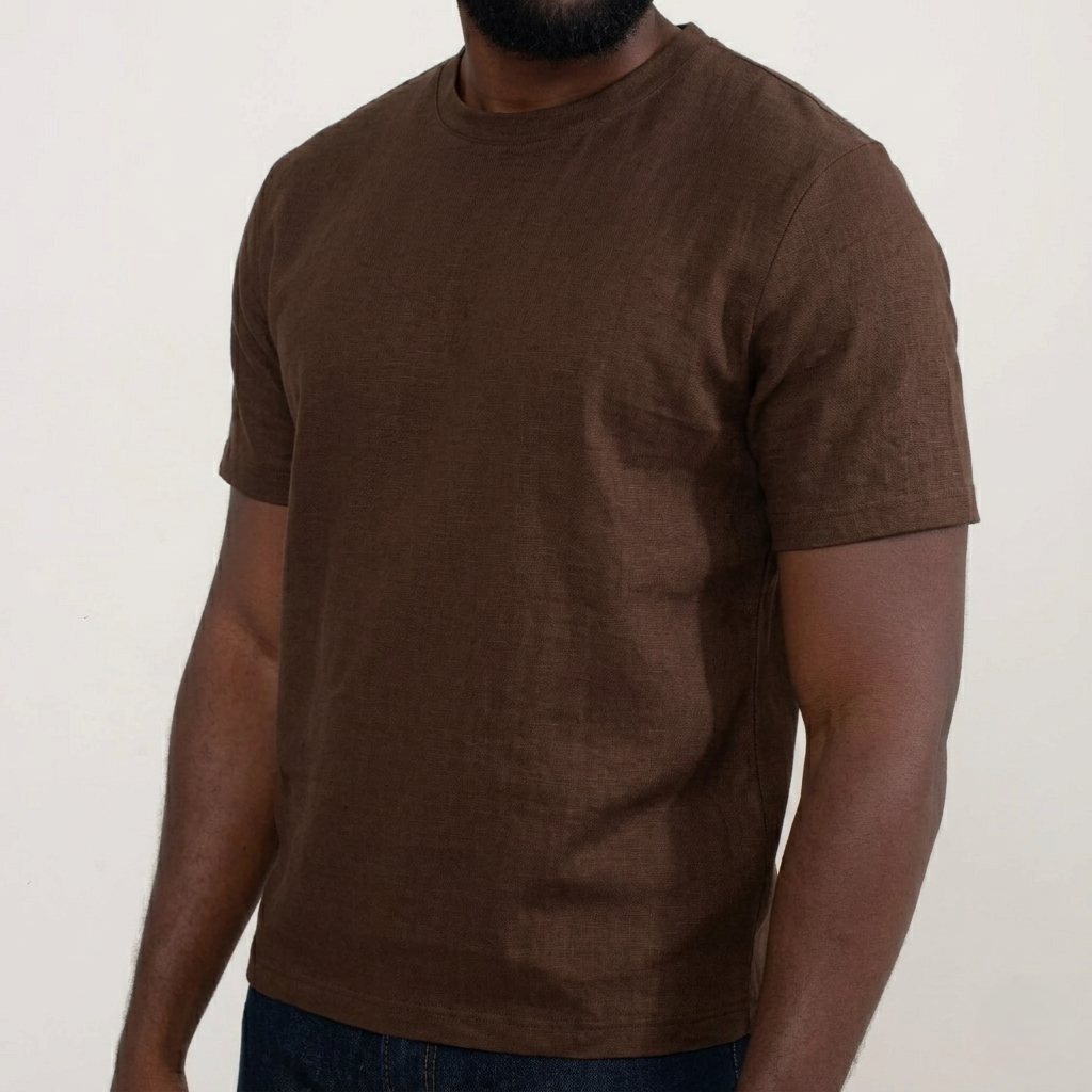 Camisa Marrom de Algodão Premium Masculina
