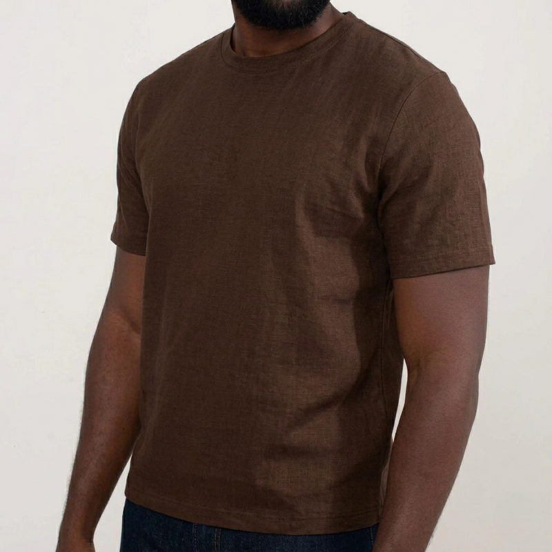 Camisa Marrom de Algodão Premium Masculina