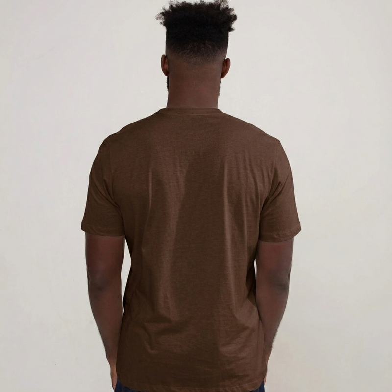 Camisa Marrom de Algodão Premium Masculina
