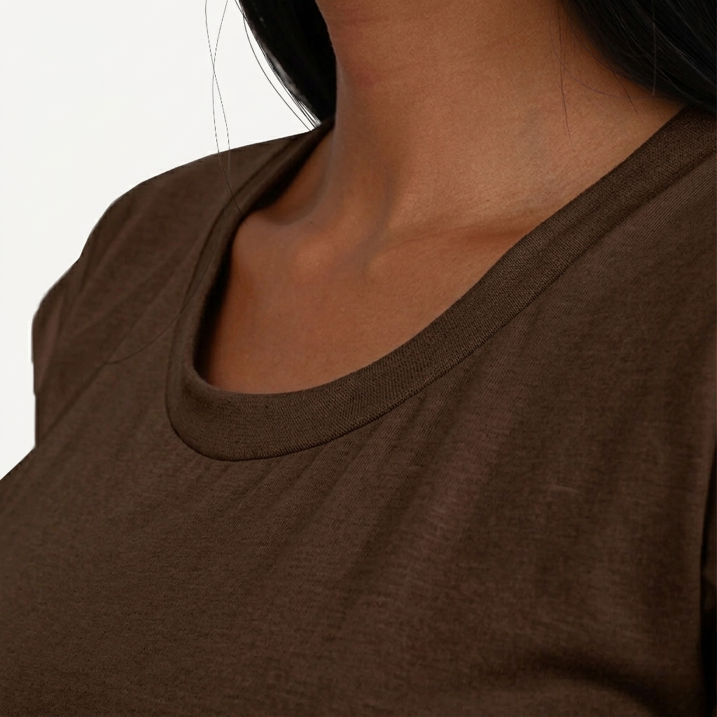 Camisa Marrom de Algodão Premium Feminina