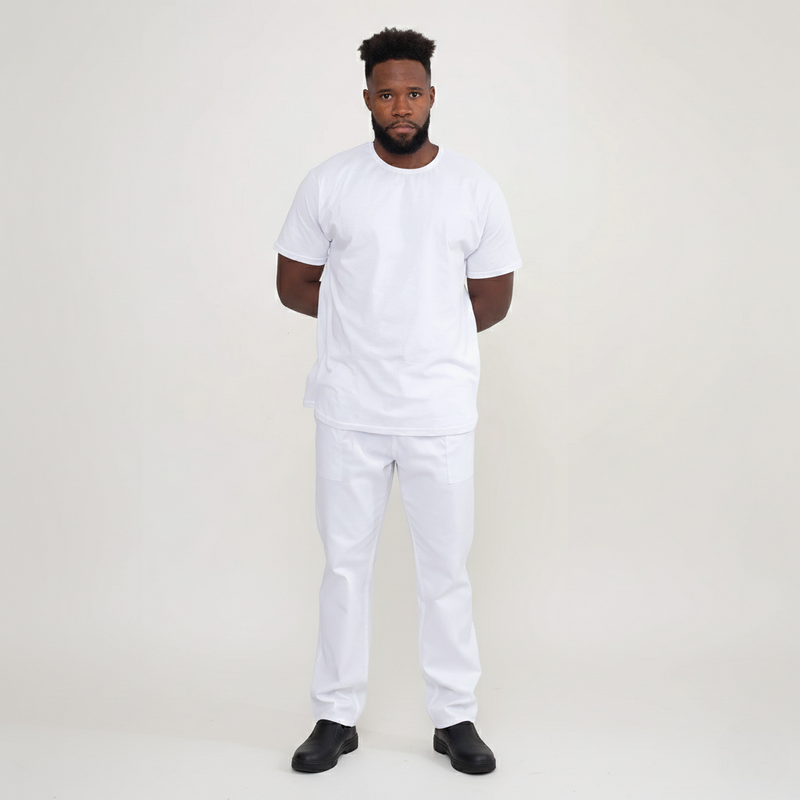 Camisa Branca de Malha 100% Algodão